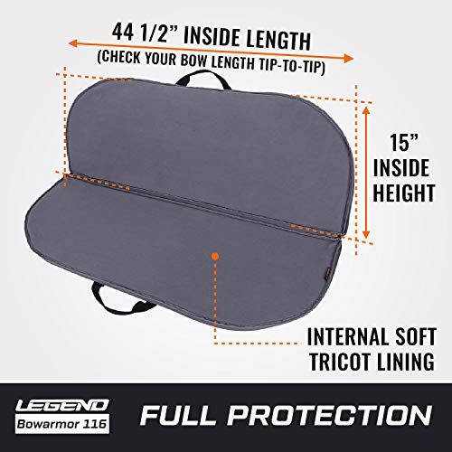 Legend Archery Bowarmor™ 116 Compound Bow Case - Shoulder Strap, Soft Tricot And Foam Padding - Inside Length 44" #TOP3