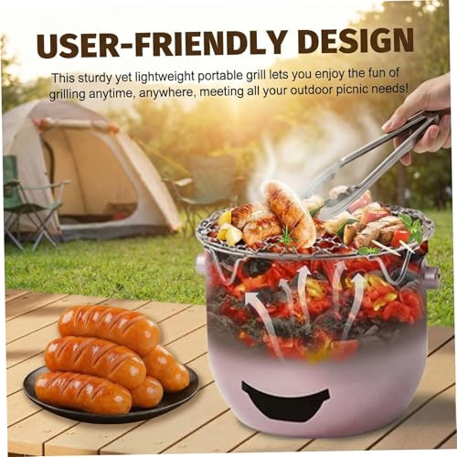 Poêle à charbon de table en acier inoxydable élégant et durable pour camping - 7