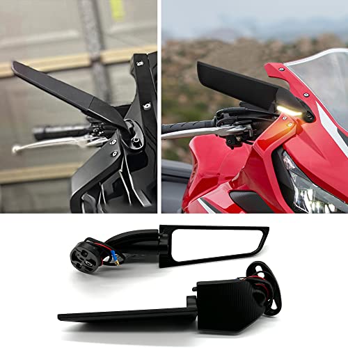 Rétroviseur latéral rotatif pour moto avec clignotant intégré pour Honda, Suzuki, BMW, Yamaha, Kawasaki, Triumphal, Aprilia CBR1000RR CBR600RR Hayabusa R1...