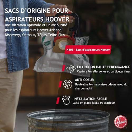 Sacs Aspirateur Hoover H30S – Lot Antibactérien de 5 Pièces - vue 2