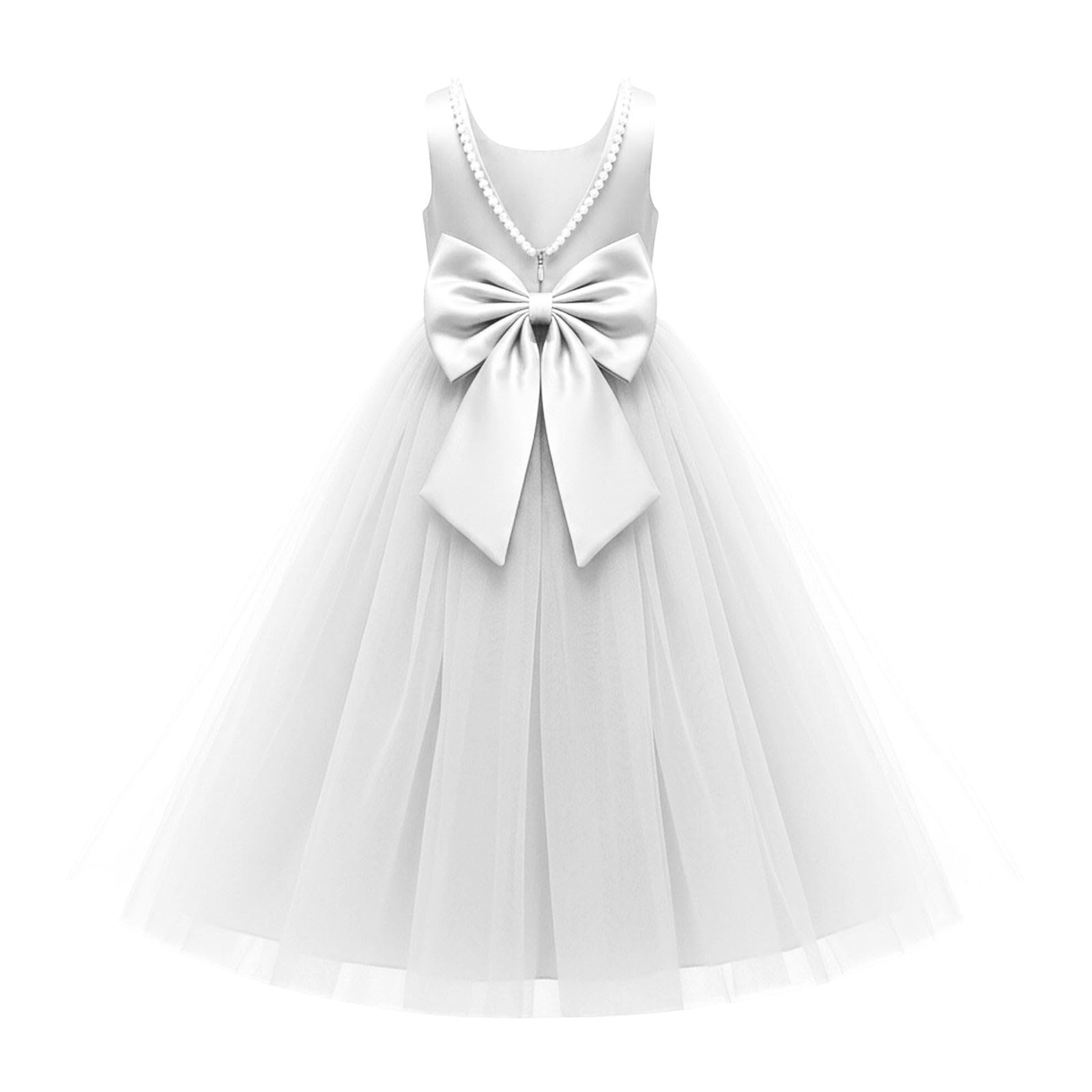 Generisch Prinzessin Kleid für Mädchen Blumenmädchenkleider Geburtstag Abendkleider Lang Elegant Tüllkleid Festliche Kleider für Hochzeit Partykleid Maxi Kleid Prinzessinnen Kleider Klavier Kostüme