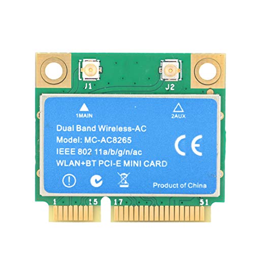 VBESTLIFE MINI PCI-E Card,1200M 2.4GHz/5GHz Dual Band Wireless Network Card,for Intel 8265 Chip,Support 802.11a/b/g/n/AC