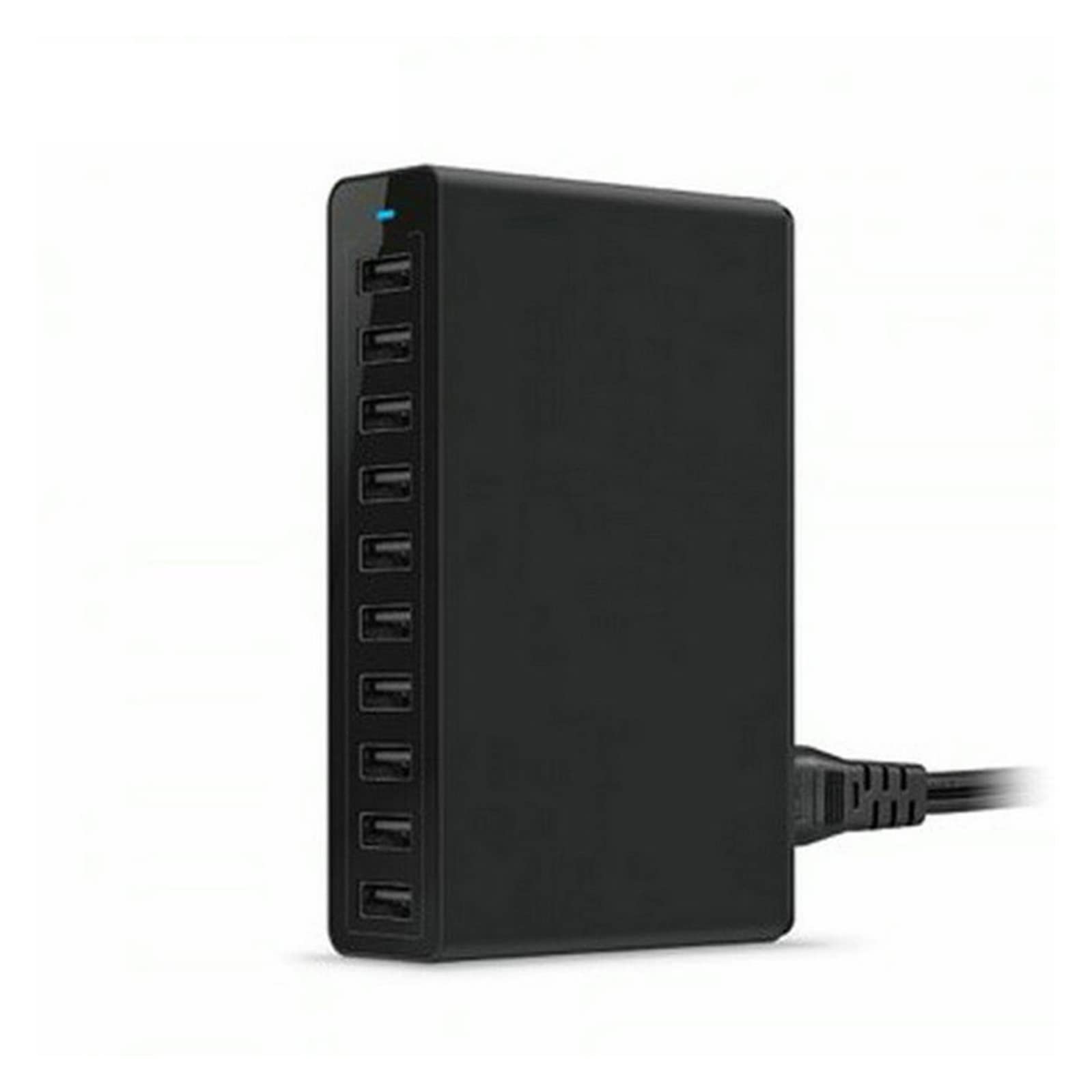 Stacja ładowania, 60W Szybka 10-portowa ładowarka USB Stacja ładująca Stacja dokująca Multi USB Charger Desktop z kablem(Wit)