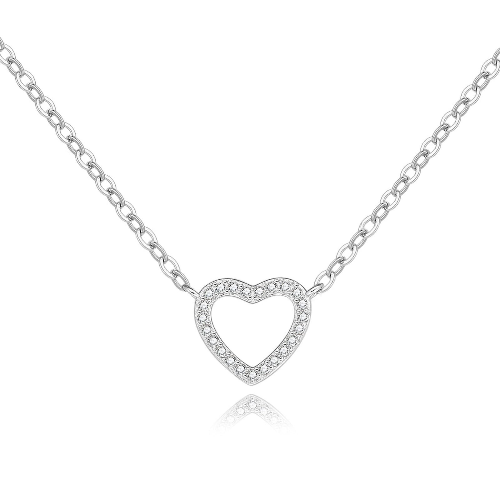 Cosie Lily Collar Mujer Collar de Plata de Ley 925 en Chapado en Oro Rosa/14K Chapado en Oro de/Chapado en Blanco,Joyas Regalos para Esposa, Mamá, Novia, Cumpleaños Navidad Aniversario día de San Valentín Regalo