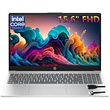 HP Laptop Computer, 15.6 inch FHD Notebook, 16GB DDR4 RAM, 256GB SSD, 500GB External HDD, Intel Processor, Wi-Fi 6, Bluetooth 5.3, Office 365, Win 11 Home, Type-C RJ45 Cable, Moonlight Silver