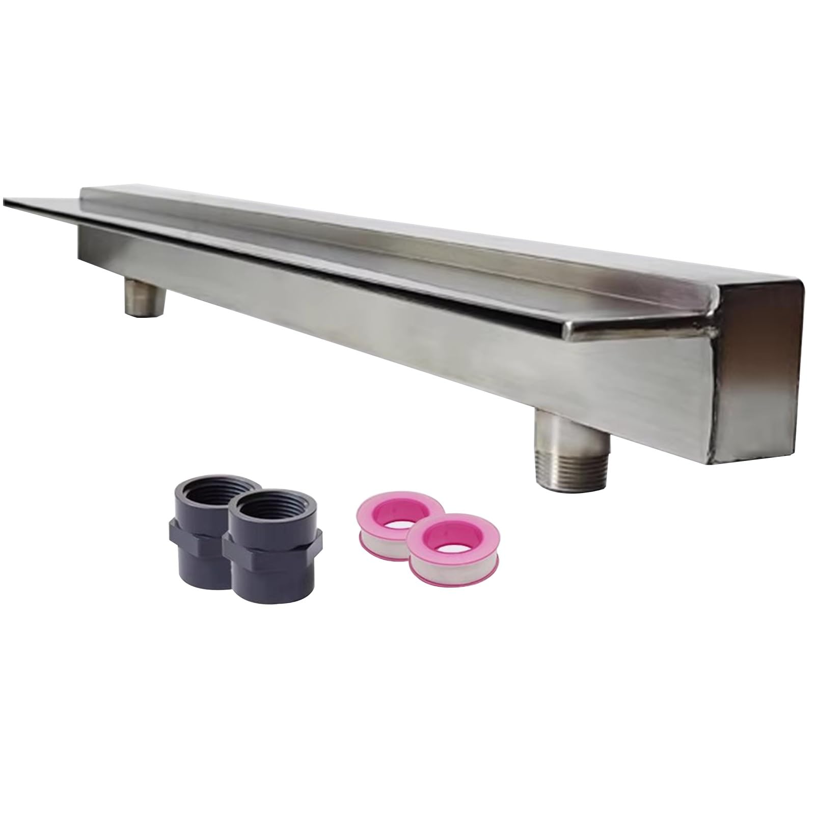 Cascada Piscina Aliviadero de Delgado y Largo 200 180 150 120 100 80 60 30 cm Piscina Kit Fuente para Estanque Fuente Agua Exterior Hotel Villas Jardín Decoración con Flujo Agua(180cm