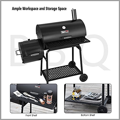 Royal Gourmet Cc1830F Charcoal Grill With Offset Smoker, Black #TOP6