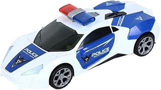 TOYANDONA 1 Peça Caminhões De Brinquedo De Carro De Polícia Elétrico Para Meninos Brinquedos De Controle Remoto Robô De Brinquedo Para Crianças Carro De Polícia Música Mini Carro Para