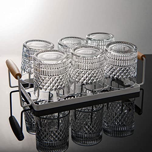 Whiskey Champagne Glasses Water Tumblers Glasses Classic 6-Piece Set 11.1 Oz Glass Water Cup Tea Cup Juice Glass Wine Glass, Suitable For Bourbon/Rum Glass/Wine Whiskey Glass Drinking Glasses Wine Gla #TOP3