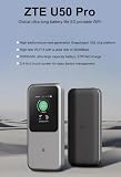 ZTE U50 Pro 5G przenośny router hotspot WiFi 6 3600 Mbps z gniazdem na kartę SIM, 10000 mAh, 27 W, szybkie ładowanie