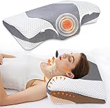Cervical Memory Foam Pillows for Neck Pain Relief, Neck Pillows for Sleeping, 2 in 1 Orthopedic Pill