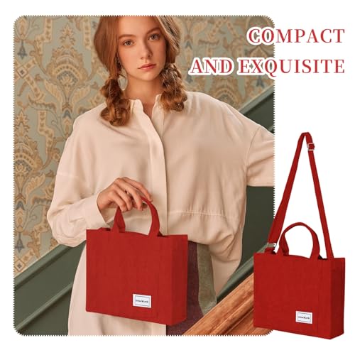 Image of Stylish Corduroy Women's Handbag - Vintage Design, Versatile & Practical for Everyday Use