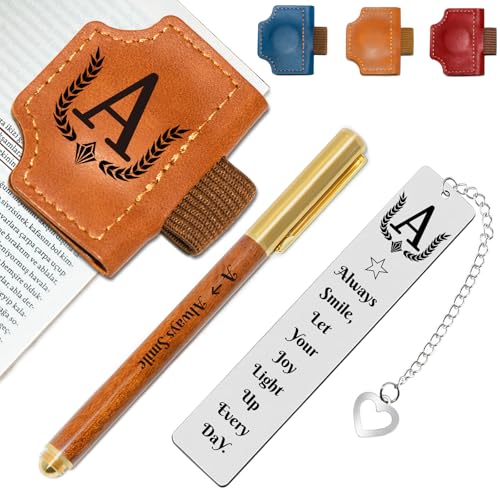 Personalized Magnetic Leather Bookmark Set