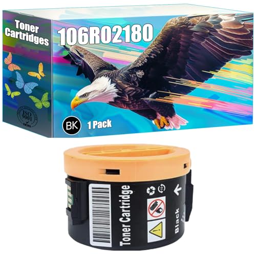 106R02180 Toner Cartridges Compatible for Xerox Phaser 3010 3040 3040B Printers, High Yield 3200 Pages, Bright Colors Clear Printing (Black)