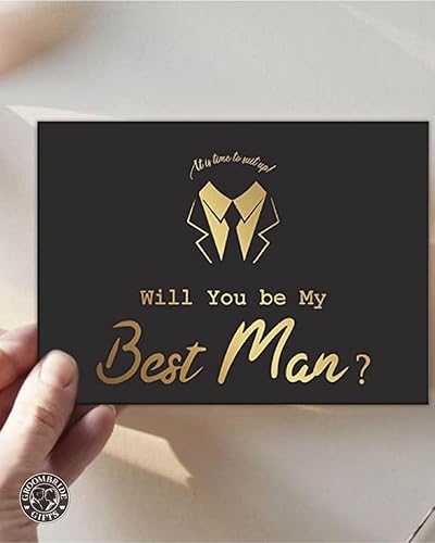 Miniatura 7 de Juego de 8 tarjetas de padrinos de boda, 6 piezas Will You Be My Groomsman y 2 piezas Will You Be My Best Man.