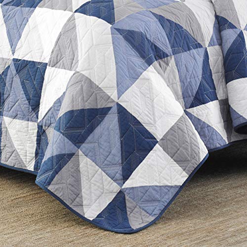 Eddie Bauer - Twin Quilt Set, Reversible Cotton Bedding With Matching Sham, Lightweight Home Decor For All Seasons (North Cove Navy, Twin) #TOP2
