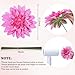 Norme 24 Pcs Large Artificial Dahlia Flowers 5.12'' Real Looking Silk Fake Dahlias with Stems Faux Flowers Wedding Bouquets Floral Arrangements for DIY Bridal Shower Home Table Decor (Dark Pink)