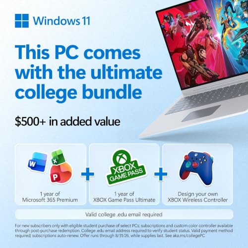 Image of HP OmniBook 3 14 inch Next Gen AI PC, 2K Display, Snapdragon X X1-26-100, 16 GB RAM, 512 GB SSD + Microsoft 365 Personal 12-Month Subscription Bundle