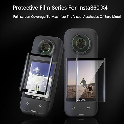 Miniatura 6 de Paquete de 3 protectores de pantalla curvados 3D para Insta360 X4, protector de pantalla suave de PET de cobertura completa resistente a los