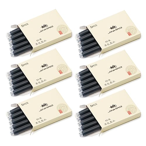 Jinhao Ink Cartridge Black For Fountain Pen International Standard Size Ink Refill Cartridges Set Of 30 Pcs #TOP4