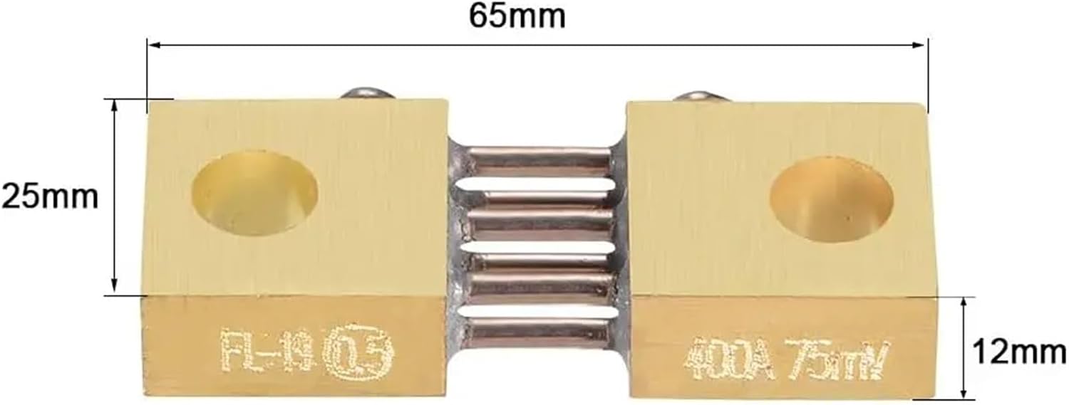 Shunt Resistor 400A 75mV for DC Current Ammeter Analog Panel Meter External FL-19 Shunt Divider 1Pcs