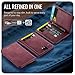 Strapurs Strong Magnetic Wallet Card Holder Compatible with MagSafe Phones and Cases, Slim PU Leather Phone Wallet with 6 Card Slots RFID Blocking for iPhone 17/16/15/14/13/12 Series – Burgundy