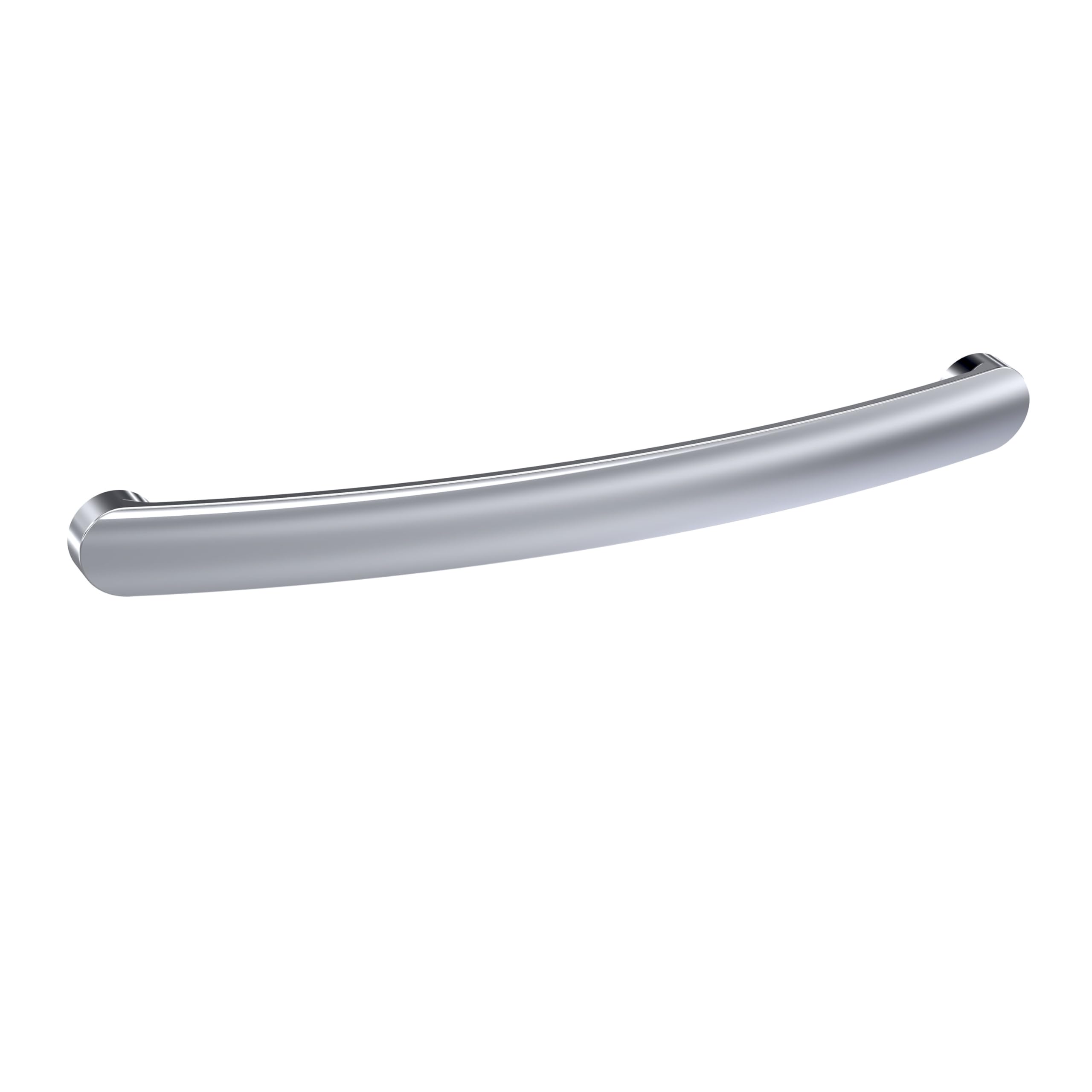 Balterley Silver Kitchen Cupboard Handles Curve Rounded D Shape, Bathroom Cabinet Handles, Chrome Door Handle For Bathroom & Kitchen, Cupboard Door Handle - 19 X 24 X 210Mm, 192Mm Centres (Chrome)