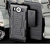 For Microsoft Lumia 950 Case, Cocomii Robot Armor NEW [Heavy Duty] Premium Belt Clip Holster Kickstand Shockproof Hard Bumper Shell [Military Defender] Full Body Dual Layer Rugged Cover (Black)