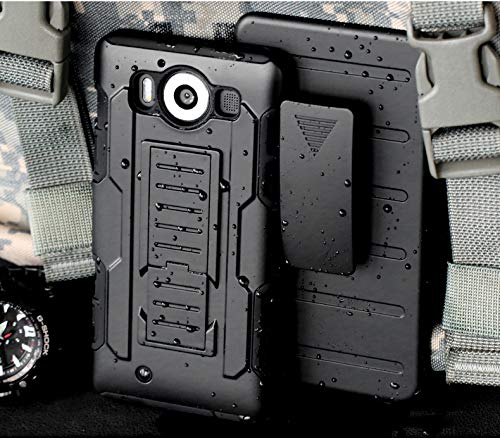 Cocomii Robot Belt Clip Holster Microsoft Lumia 950 Case, Slim Thin Matte Kickstand Swivel Belt Clip Holster Reinforced Drop Protection Fashion Bumper Cover Compatible with Microsoft Lumia 950 (Black)
