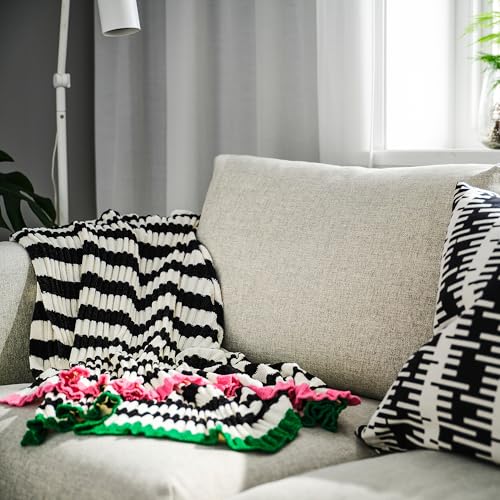 Couvre-lit Mossmott ProTuning plaid canapé moderne noir et blanc 130x170 - 6