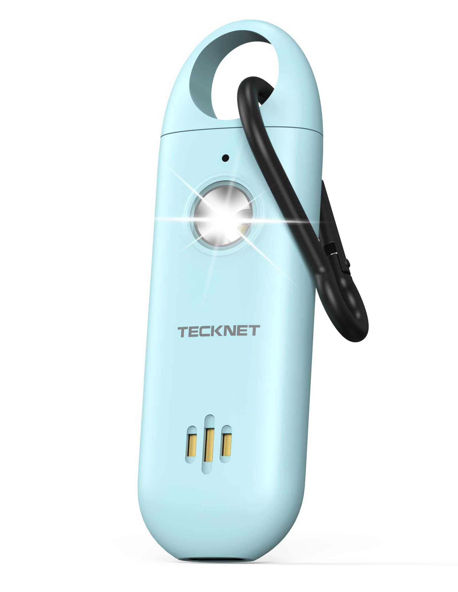TECKNET Personal Safety Alarms For Women, Self Defense Keychain with SOS Strobe Light, Rechargeable Panic Alarm, Security Siren Self Defense with 130dB Volume, Panic Alarm for Women Kids Elders（Blue）