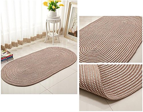 Alfombra de la sala de estar ovalada y manta de cabecera dormitorio