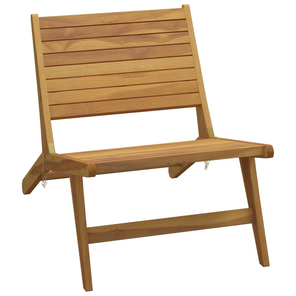 vidaXL Silla de Jardín Exterior Terraza Patio Salón Balcón Comedor Asiento Sillón Plegable Mueble Mobiliario de Madera Maciza de Teca