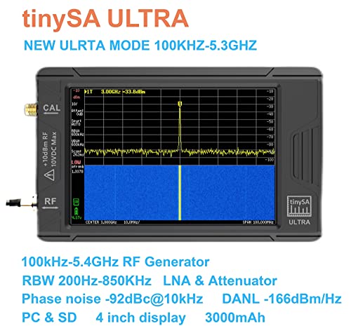 Analizador de espectro TinySA ULTRA para pruebas de red Lan e interferencias 4