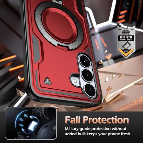 Image of for Samsung Galaxy S26 Plus Case Magnetic with stand, with Mag-Safe, with Screen Protector, Wireless Charging, Shockproof for Samsung S26 Plus 5G Phone Case, Ring Holder Cover for Samsung S26 Plus