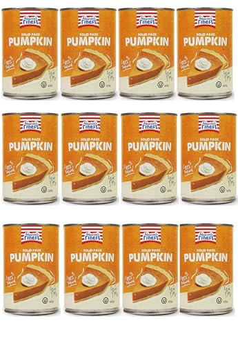Americas Finest | Pack of 12 | Pumpkin Puree | Shipping Fresh New Batch100% Pure Pumpkin - 425g Tin