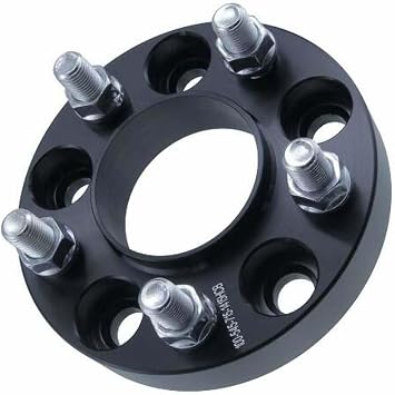 1 Inch Hub Centric Wheel Spacer Compatible with Dodge Challenger & Charger, Chrysler 300-5x114.3 Bolt Pattern, 71.5mm Hub Bore, 14x1.5 Studs, 25mm, 6061-T6 Aluminum, Black - Single