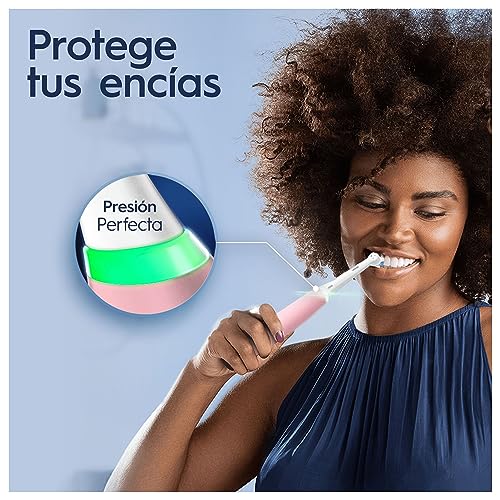 Oral-B iO 5N Cepillo de Dientes Eléctrico con Mango Recargable, 1 Cabezal y Estuche De Viaje, Diseñado por Braun - Rosa - imagen 4