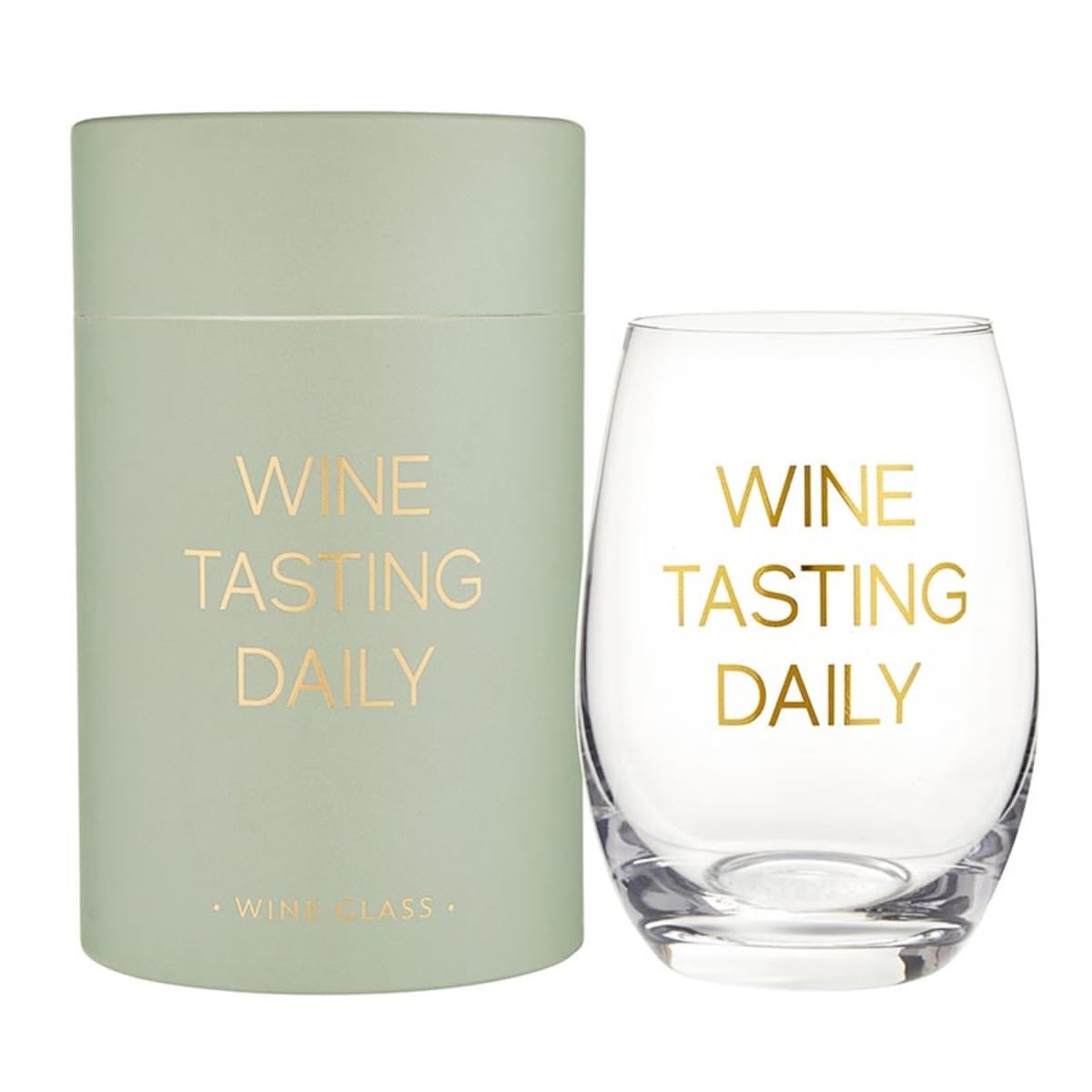 Santa Barbara Design Studio Copa de vino sin tallo en caja de regalo, 17 onzas, degustación de vino diaria
