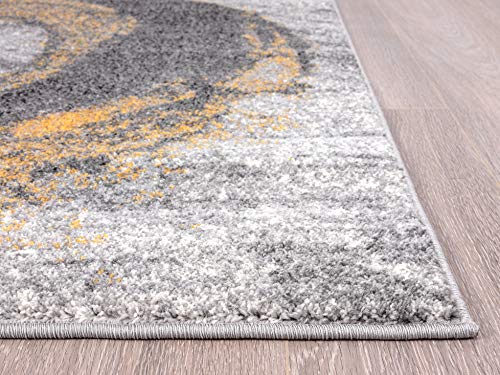 Tapete Abani Amarillo y Gris 160x213 cm Estilo Moderno miniatura 5