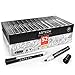 Produktbild Arteza Whiteboard Marker, Set mit 52 schwarzen Whiteboard Stiften, Boardmarker mit Keilspitze, trocken abwischbar von Magnettafeln, für Büro und Schule