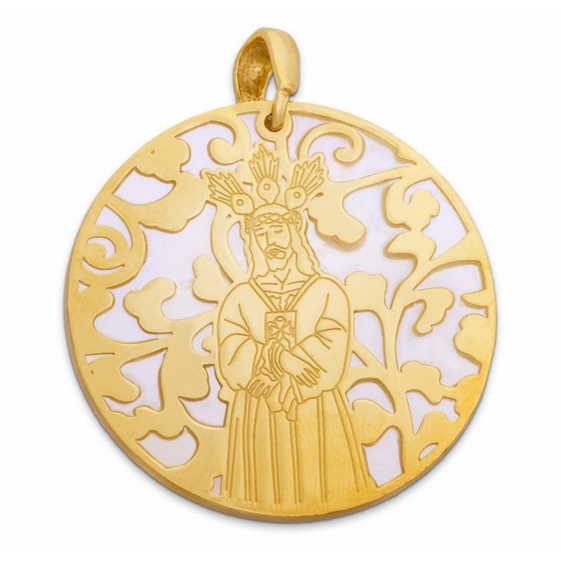 Médaille du Christ du Cautivo en argent et nacre, le cadeau idéal