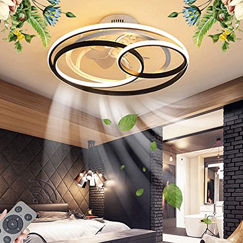 Ventilateur de plafond silencieux et plafonnier LED réglable
