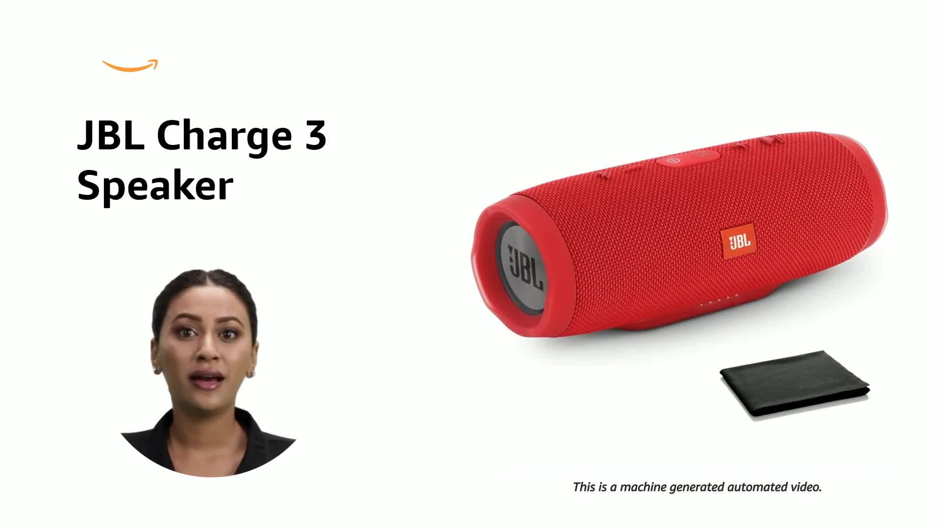 JBL Charge 3 Waterproof Portable Bluetooth Speaker, Includes
