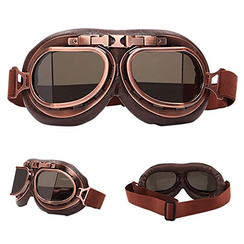 Image of Peicees Vintage Helmet Goggles Motorcycle Goggles Bike Motorcross Pilot Goggle