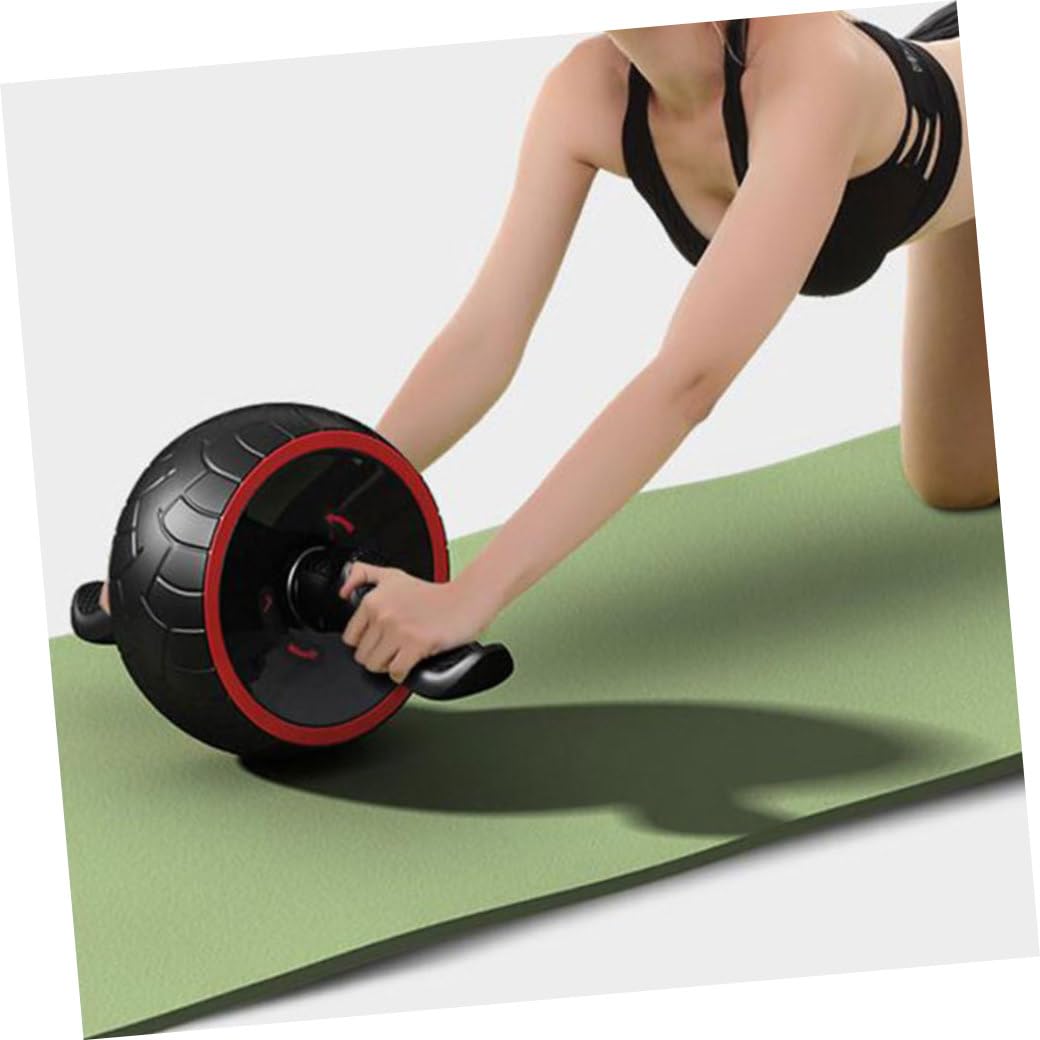 Abaodam Ruota Addominale Fitness Gomma Antiscivolo per Palestra Casa Roller per Allenamento Core Tonifica Addominali e Brucia Grassi Esercizio e Silenzioso