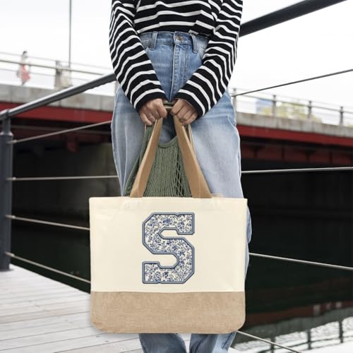 Bolsa Tote de Lona Inicial, Personalizable para Mujer miniatura 6