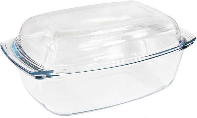 Auflaufform Mit Deckel Aus Glas Ofenfest Auflaufform Glas mit Deckel 3,15L Bräter Mikrowellen Ofen Koch Geschirr