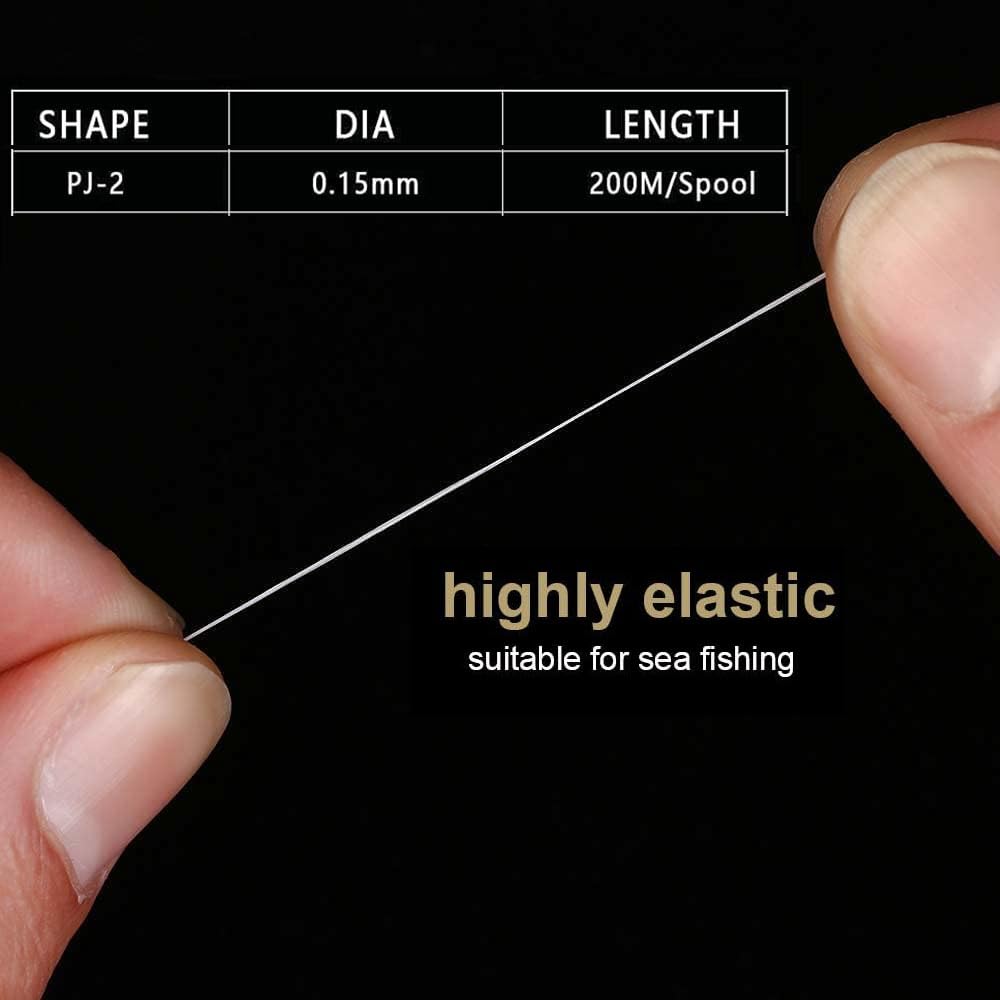 RiToEasysports Linea Di Gomma Da Pesca, 4 Pezzi 100/200 M