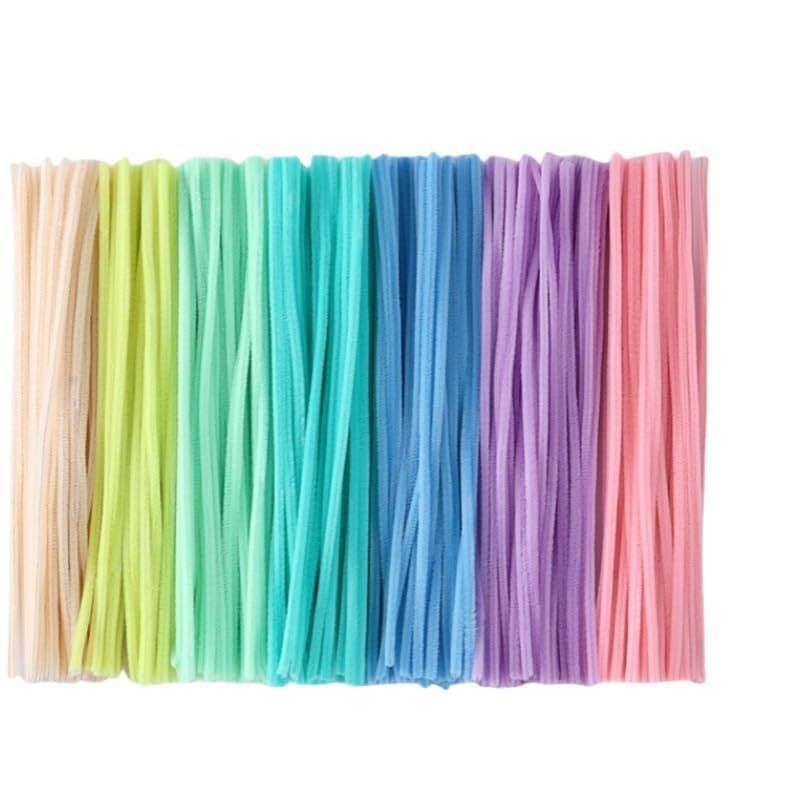 ARTISTERY 100 Pcs Pastel Multicolor Pipe Cleaners for Craft Flowers - Fuzzy Chenille Stems & Fluffy Sticks for DIY Arts & Crafts, Creative School Projects & Craft Supplies, Home & Party Decor-image-22